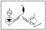 Optical blink detector (detectors on bracket)