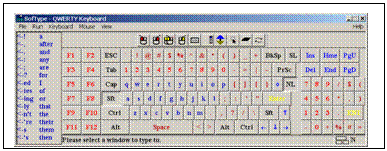 SoftType on-screen keyboard